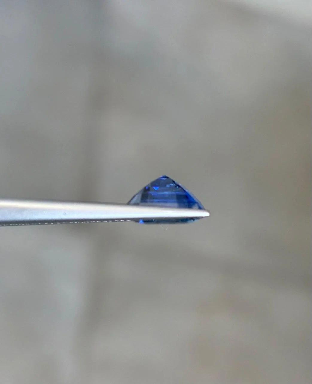 2.54 carat Cushion Shaped Unehated Ceylon Royal Blue GGTL certified sapphire