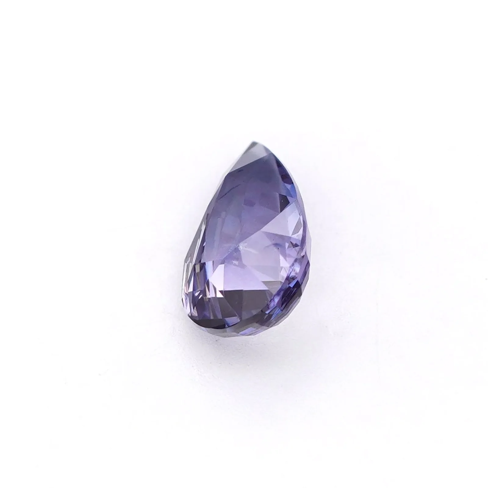 1.22ct Pear Drop Shaped Unheated Bi Color Sapphire Purple and White Hue sapphire image 5 of 10