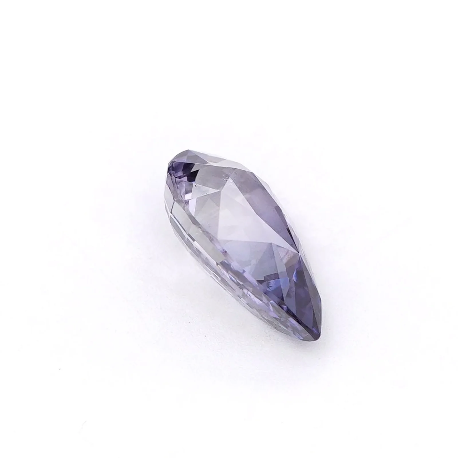 1.22ct Pear Drop Shaped Unheated Bi Color Sapphire Purple and White Hue sapphire image 2 of 10