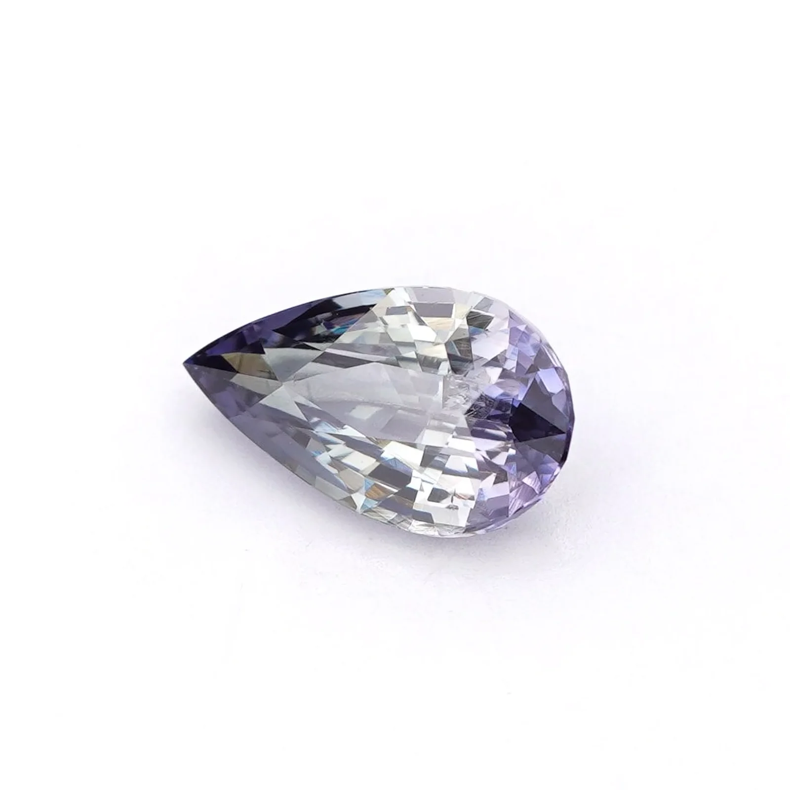 1.22ct Pear Drop Shaped Unheated Bi Color Sapphire Purple and White Hue sapphire image 3 of 10