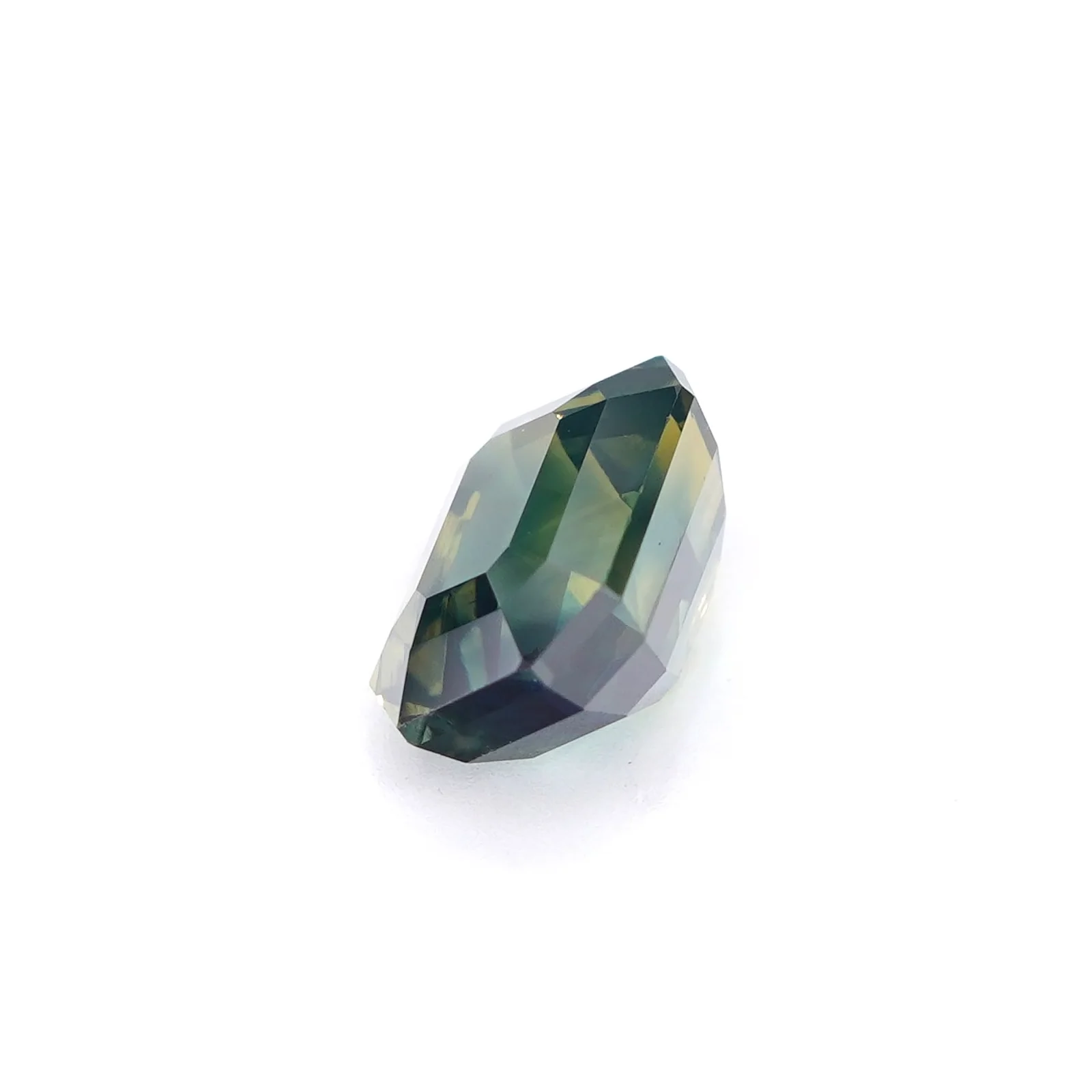 2.50ct Emerald Cut Bi Color Sapphire Green and Yellow sapphire image 5 of 10