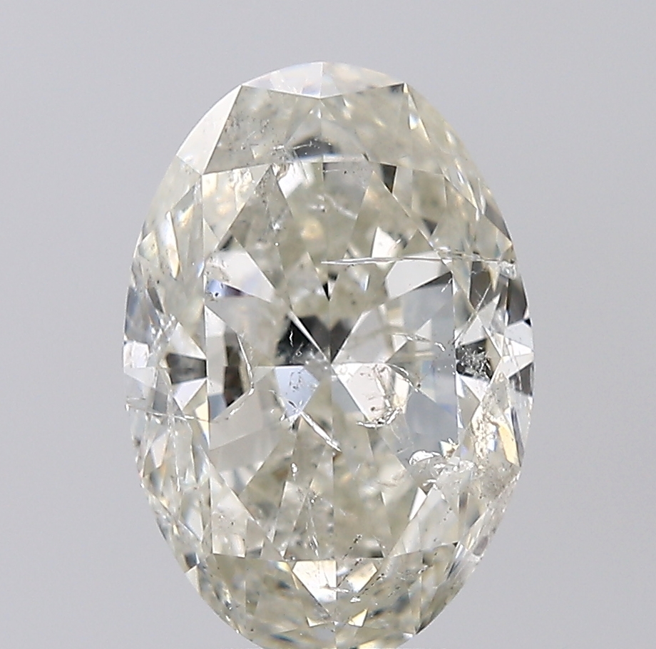 4.01 carat, Oval, Diamond, I colour, I1 clarity, certified by IGI