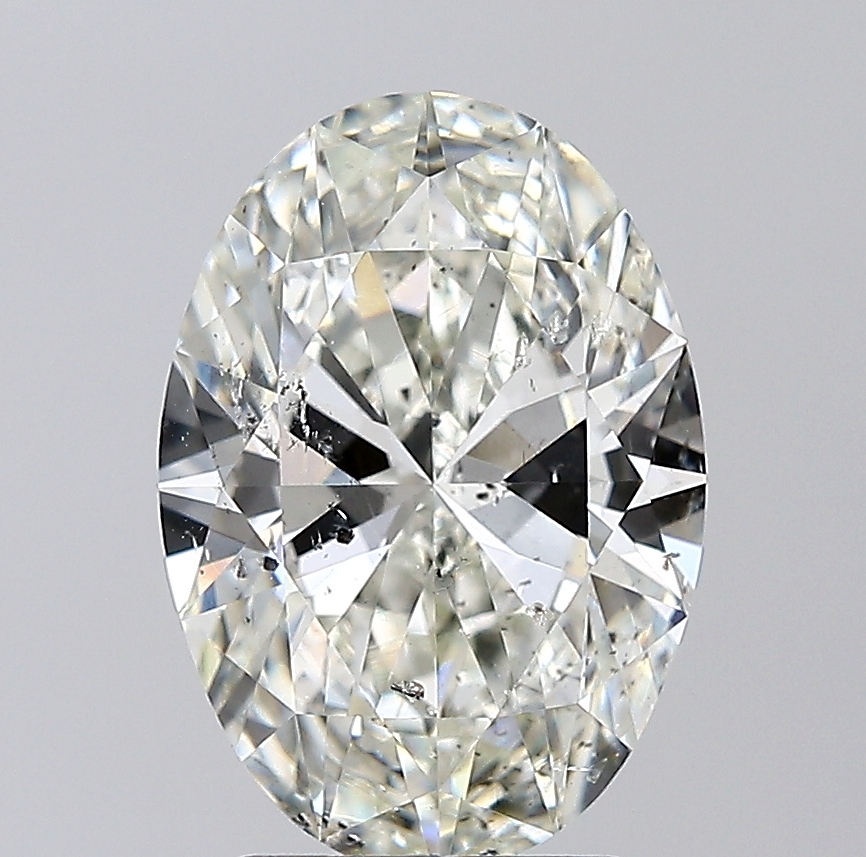 3.01 carat, Oval, Diamond, I colour, SI2 clarity, certified by HRD