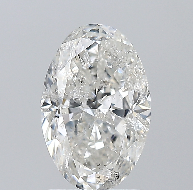2.01 carat, Oval, Diamond, I colour, I1 clarity, certified by HRD